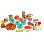 Detská kuchynka s funkciou svetla a zvuku 65 prvkov - ružová